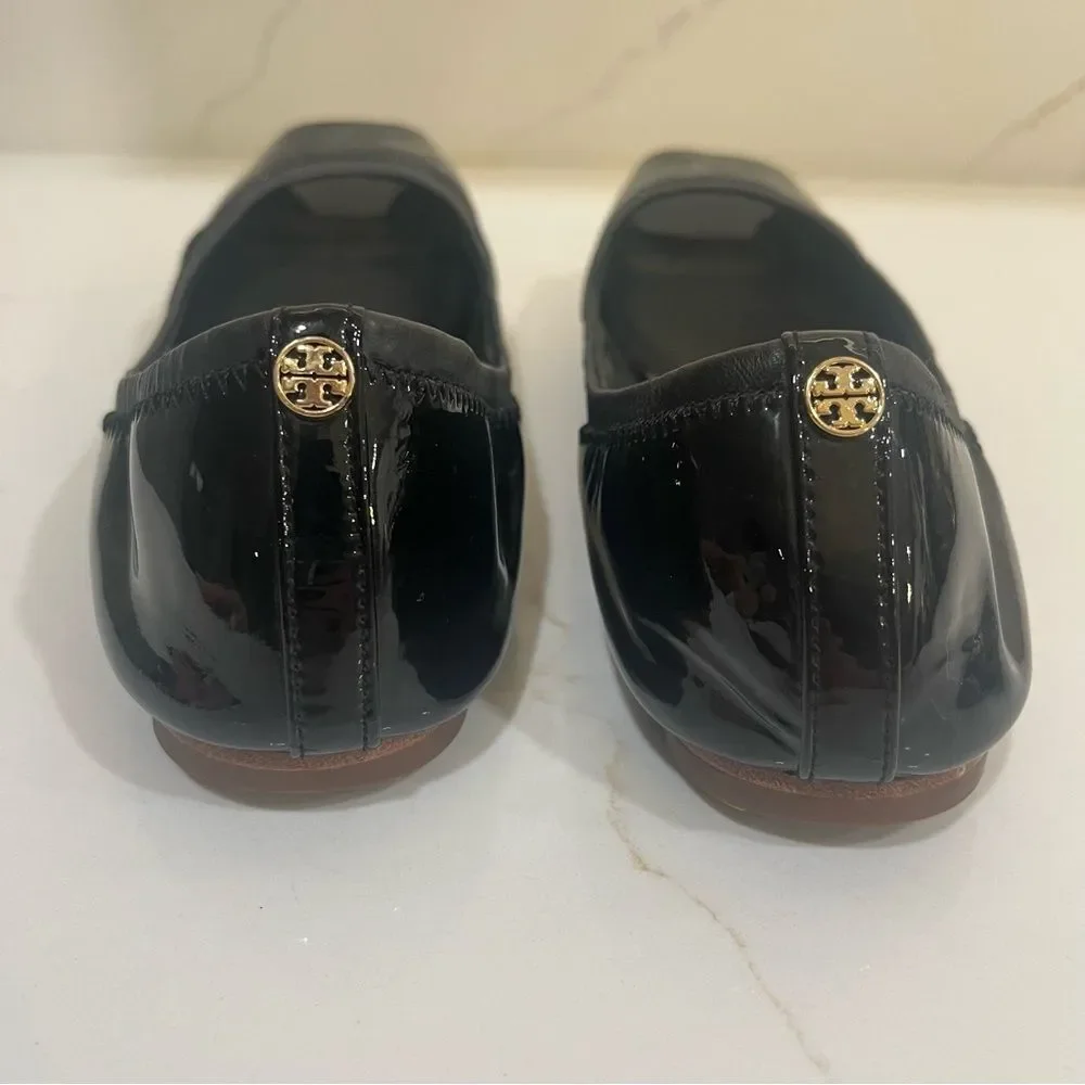 Tory Burch Black Patent Leather Flats